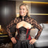 SiaLinda: Bolero Flory, schwarz, lange Ärmel, elastische transparente Spitze | Perfekt zum Korsett - SiaLinda.com